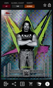 Bradshaw Azul Base Común 149cc Icónico - Topps Slam WWE Finest 25 - Imagen 1 de 1