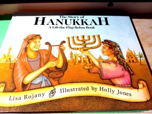 Lisa Rojany / The Story of Hanukkah A Lift-The-Flap Rebus Book 1st Edition NEW - Bild 1 von 2