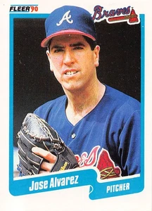 Jose Alvarez 1990 Fleer 574 Atlanta Braves Baseball Card - Picture 1 of 2