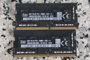 SK Hynix 8GB ( 2x4GB cards) 1Rx16 PC4-2666V Mac Memory RAM iMac - Picture 1 of 2