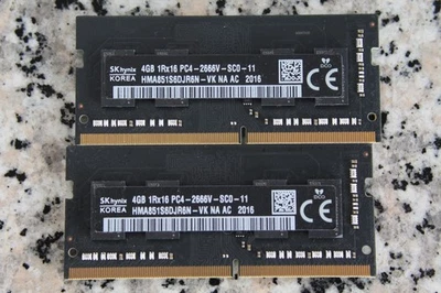 SK Hynix 8GB ( 2x4GB cards) 1Rx16 PC4-2666V Mac Memory RAM iMac - Image 1 of 2
