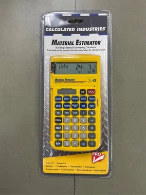 Calculated Industries Material Estimator Yellow 11 digit Solar Powered Material - Image 1 of 2