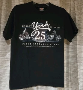 Vintage Harley Davidson 1998 FINAL ASSEMBLY PLANT YORK, PA, Black Size Medium - Picture 1 of 5