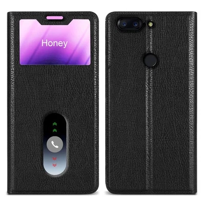 Case for OnePlus 5T Phone Cover Protection Window Book Wallet - Image 1 of 4