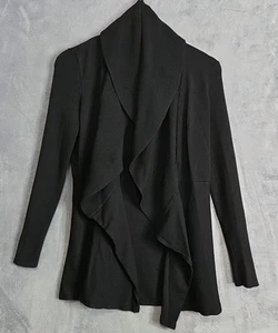 WHITE HOUSE BLACK MARKET Women’s Black Open Cardigan Size S RN111459 ID801692 - Picture 1 of 12
