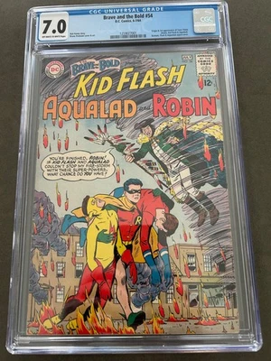 BRAVE AND THE BOLD #54 CGC 7.0 DC COMICS 1964 1ST APPEARANCE TEEN TITANS - Image 1 of 3