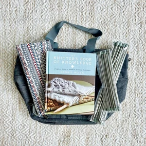 Complete Beginner Knitting Kit – Needles, Bags, Debbie Bliss Book - Picture 1 of 7
