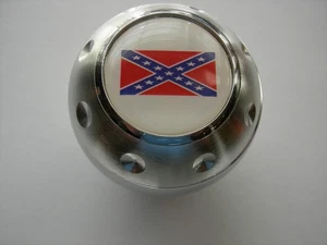 FLAG RED BLUE STARTS ALUMINUM GEAR SHIFT KNOB - Picture 1 of 4