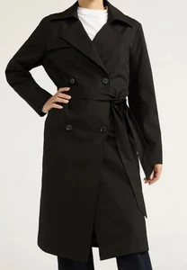 Sofia Jeans Womens Coat Double Breasted Trench Black Soot Size XXL (20) NWT - Picture 1 of 7