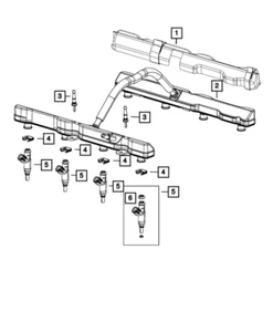 Dodge Jeep Chrysler 2011-2023 inyector de combustible genuino Mopar 05038337AB - Imagen 1 de 2