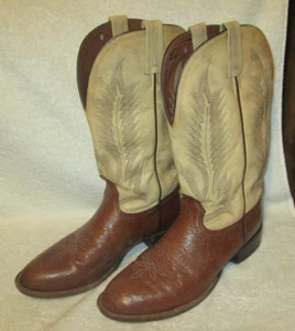 Tony Lama Cowboy COWGIRL Stiefel zweifarbig braun hellbraun Herren Größe 9 DAMEN 10 - Bild 1 von 24