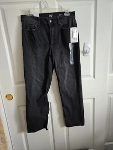 Neu Damen schwarz Jeggings Denim Hose Skinny Größe 10 neu mit Etikett hoher Bund gerade DIP - Bild 1 von 17