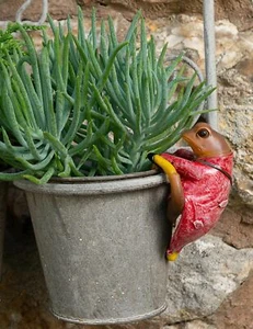 Pot Buddies Beatrix Potter Mr Fisher Figure Plant Pot Hanger - Handmade Yard Art - Picture 1 of 8