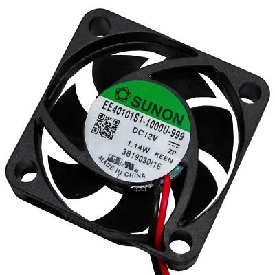 Fan 12V DC 0,99W 40x40x10mm 13,9m³/h 7300U/Min 13,9m³/h Sunon EE40101S11000U999 - Image 1 of 4