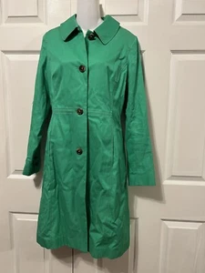 Hermosa gabardina LILLY PULITZER verde brillante con costuras rosas talla 6 - Imagen 1 de 9