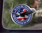 ProSticker 1088 (One) 4" In God We Trust United States of America Decal Sticker