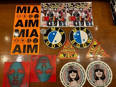 M. I. A.-( Lot of 12 ) Original Promo RARE Hip Hop , Free Flag sticker￼ - Image 1 of 4