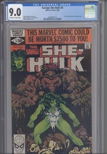 The Savage She Hulk #8 CGC 9.0 oww 1980 Marvel Comics Man-Thing-Richard Rory App - Bild 1 von 2