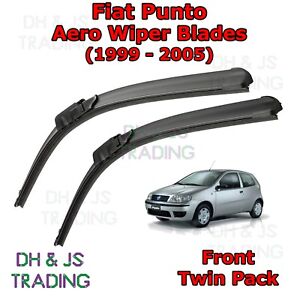 (99-05) Fiat Punto Aero Wiper Blades / Front Windscreen Flat Blade Wipers MK2