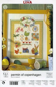 Permin of Copenhagen - Design No. 12-8004 - Mustertuch April - Stickpackung - Bild 1 von 2