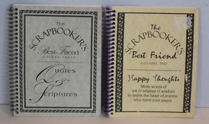The Scrapbooker's Best Friend Volume 2 Happy Thoughts & Vol. 3 Quotes/Scriptures - Picture 1 of 3