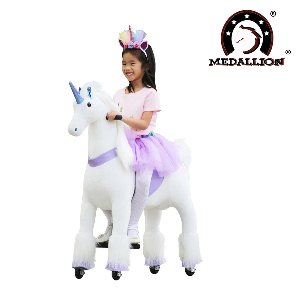 Medallion - My Pony Ride On Real Walking Horse for Children - Pink