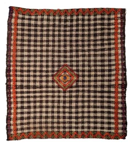 Handwoven 100% wool Sofra Kilim,  Central Turkey - Picture 1 of 9