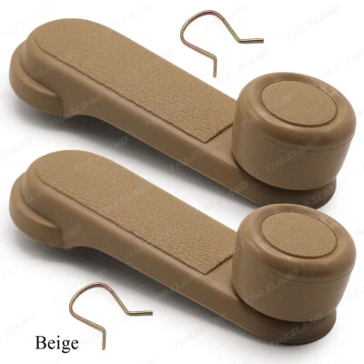 Window Crank Handle Beige Pair Fits Nissan Frontier Navara D21 D22 1986 2005 - Image 1 of 4