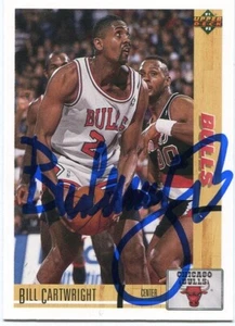 BILL CARTWRIGHT Chicago Bulls 3x NBA Champs Signed 1992 Fleer Ultra Card #25 COA - Picture 1 of 3