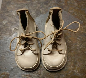 Rarität! Schuhe Kinder 60er Jahre Gr.19 cremeweiß - Bild 1 von 8