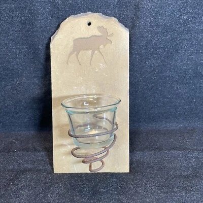 Quarry Collection By Charles Mason Vermont Slate & Iron Candle Holder Wall Mount - Image 1 of 4