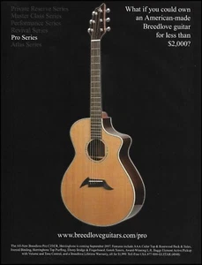 The Breedlove Pro Series C25/CR chitarra acustica serie pubblicità 8 x 11 - Foto 1 di 3