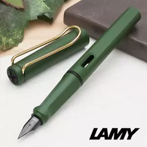 LAMY Safari Field penna stilografica clip oro verde 2024 Asia LIMITED L0YCH LARGHEZZA:M - Foto 1 di 7