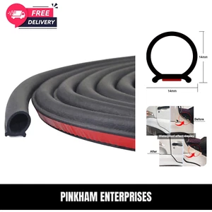Universal Automotive Door Seal Strip D-Shape Self-Adhesive Weather Stripping for - Picture 1 of 8