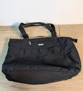 Baggallini Shoulder Tote Bag Carry On Travel Trolley Sleeve Laptop Black READ - Picture 1 of 10