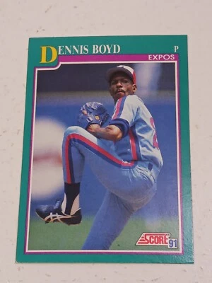Dennis Boyd Montreal Expos 1991 Score Card #202 - Image 1 of 2