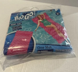 NEW Bestway 62.6" x 30.3" x 7.5" H2O GO! Easy Mat Pink Swimming Pool Float - Picture 1 of 2
