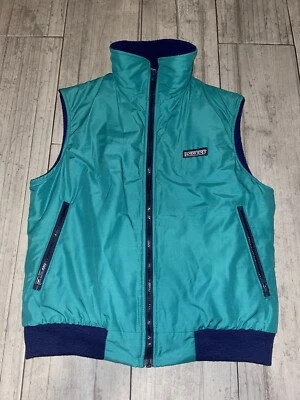Vintage LANDS END Full Zip Vest MADE IN USA Light green Pockets Womens Sz M Used - Image 1 of 4