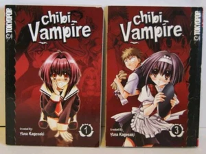 2006 Tokyopop Chibi Vampire Manga Yuna Kagesaki Paperback Volumes 1 & 3  - Picture 1 of 13