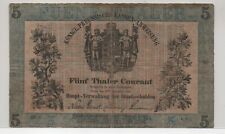 German Banknote - Prussia 5 Thaler Courant 1856 (P A-221) F-VF condition - Rare