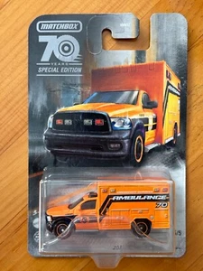 2023 MATCHBOX MOVING PARTS 70 YEARS SPECIAL EDITION ORANGE RAM AMBULANCE - Picture 1 of 3