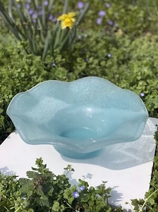 Vintage Modern Glass Bowl Budveszel Gyula Hungary 1990s - Picture 1 of 6