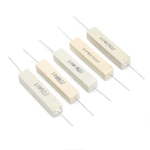 Weißer Widerstand Ciment Widerstand 10W 5% 1Ω 2Ω 5Ω 8Ω 10Ω 15Ω 20Ω 25Ω 10~100 Stück - Bild 1 von 6
