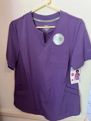 Climate Right Cuddle Duds Scrubs Top Size Small Light Purple NEW pair of 2 - Image 1 of 4