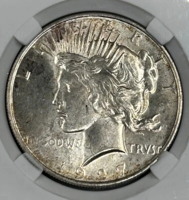 1927-D Peace Silver Dollar BU - 24705 - Image 1 of 2