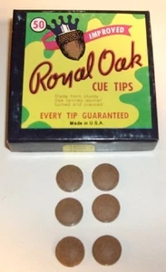 6 - ROYAL OAK 14 m.m. "MEDIUM HARD" PROFESSIONAL POOL CUE TIPS - Picture 1 of 1