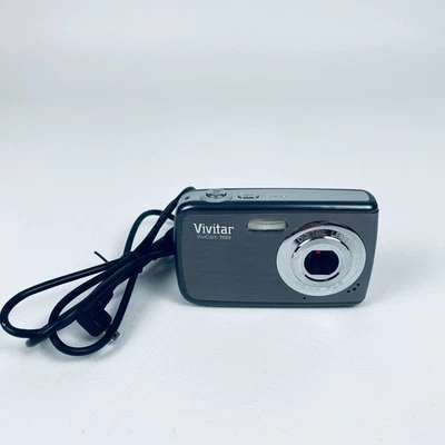 Vivitar ViviCam 7022 Graphite 7.1MP Digital Camera w USB Cord - Tested Working - Image 1 of 4