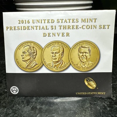 2016 United States Mint Presidential $1 Three Coin Set Denver  - Image 1 of 4