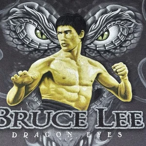 Rara maglietta vintage Bruce Lee Dragon Eyes Murina da uomo taglia XL Universal Studios - Foto 1 di 12