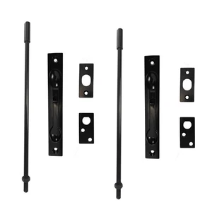 Paquete de 2 12 pernos de extensión de aleación de zinc sólido, varilla, negro satinado, pestillo de puerta - Imagen 1 de 5